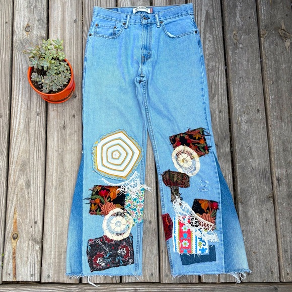 Levi’s 550 Patchwork Hippie Jeans